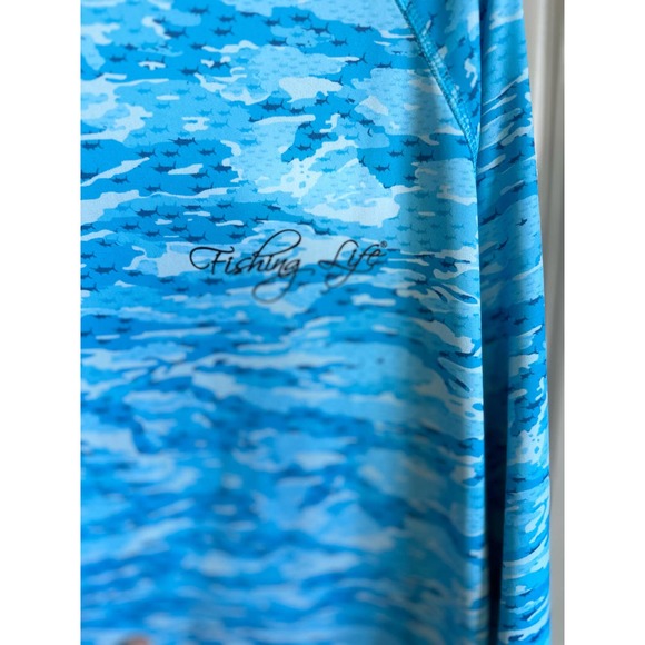 Fishing Life Men's Long Sleeve UPF50+ Sun Protection Shirt Sz. Large - Picture 4 of 5